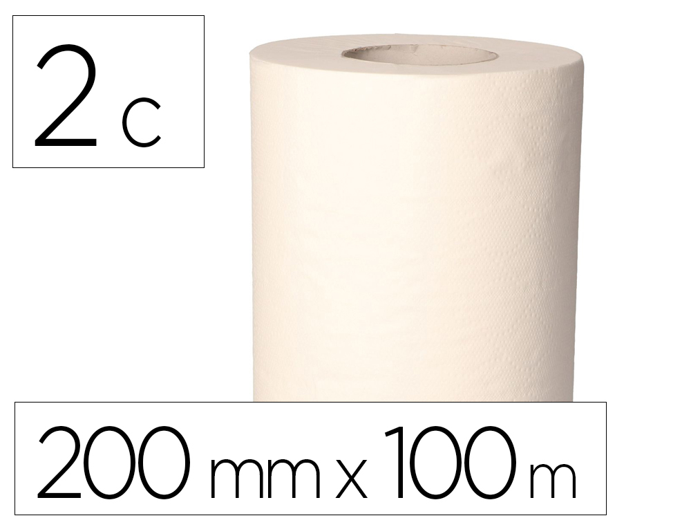 PAPEL SECAMANOS BUNZL GREENSOURCE CELULOSA BLANCO 2 CAPAS 200 MM X 100 MT PAQUETE DE 6 UNIDADES
