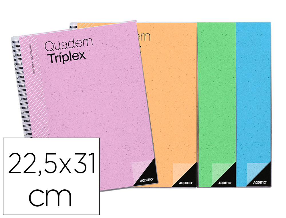 CUADERNO TRIPLEX ADDITIO EVALUACION CONTINUA PLAN SEMANAL TUTORIAS 6 FUNDAS TPES. 22,5X31 CM CATALAN
