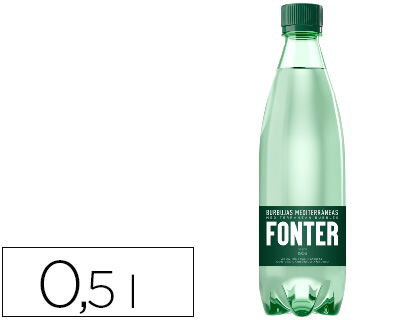AGUA MINERAL NATURAL CON GAS FONTER BOTELLA DE 500 ML