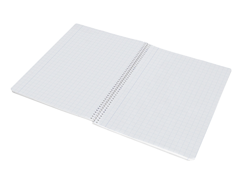 CUADERNO ESPIRAL LIDERPAPEL A4 WONDER TAPA PLASTICO 80H 90GR MILIMETRADO 2MM CON MARGEN COLORES SURTIDOS