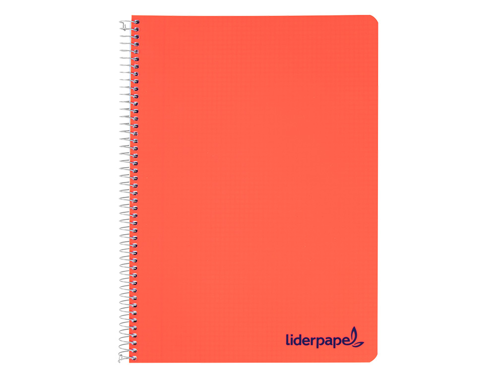 CUADERNO ESPIRAL LIDERPAPEL A4 WONDER TAPA PLASTICO 80H 90GR MILIMETRADO 2MM CON MARGEN COLORES SURTIDOS