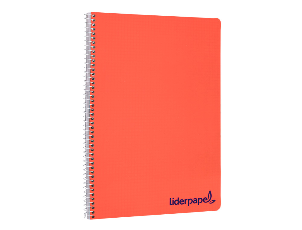 CUADERNO ESPIRAL LIDERPAPEL A4 WONDER TAPA PLASTICO 80H 90GR MILIMETRADO 2MM CON MARGEN COLORES SURTIDOS