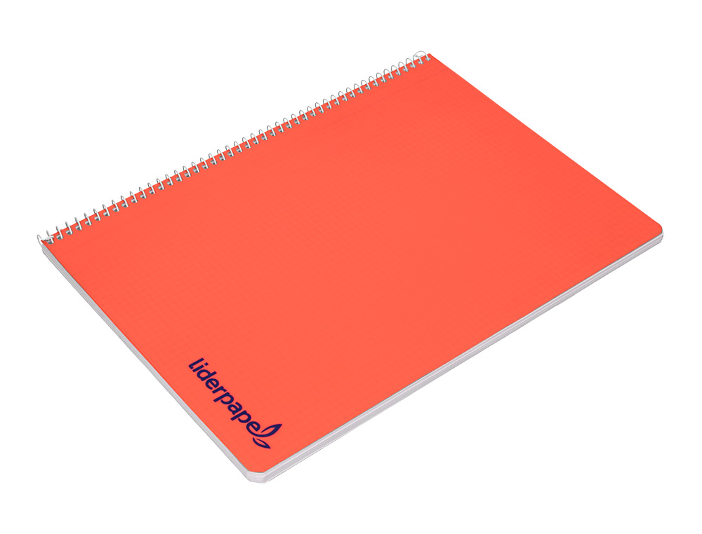 CUADERNO ESPIRAL LIDERPAPEL A4 WONDER TAPA PLASTICO 80H 90GR MILIMETRADO 2MM CON MARGEN COLORES SURTIDOS