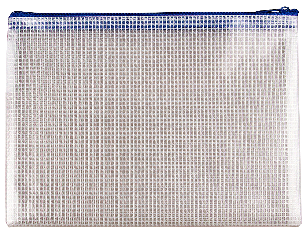 BOLSA MULTIUSOS Q-CONNECT MALLA DIN A5 APERTURA SUPERIOR CON CREMALLERA AZUL
