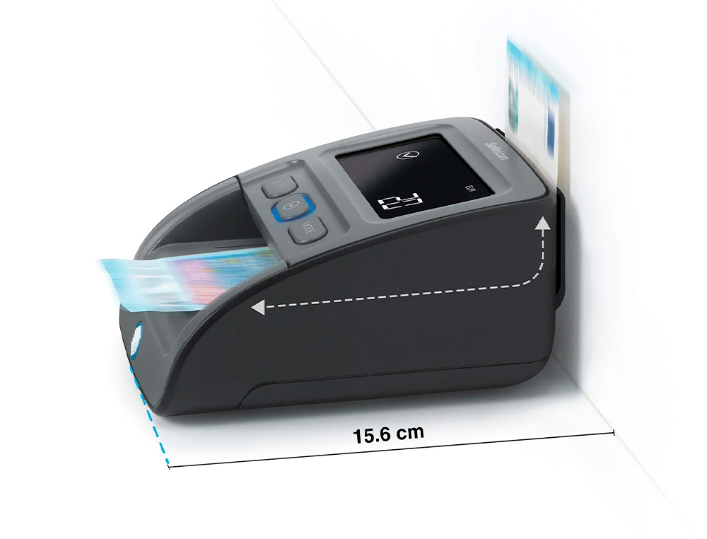 DETECTOR CONTADOR DE BILLETES FALSOS SAFESCAN 155-S 7 PUNTOSVERIFICACION Y GUIA SALIDA BILLETES ACTUALIZABLE SD CABLE
