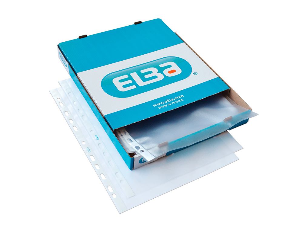 FUNDA MULTITALADRO ELBA STANDARD DIN A4 90 MICRAS PIEL NARANJA CAJA DE 100 UNIDADES