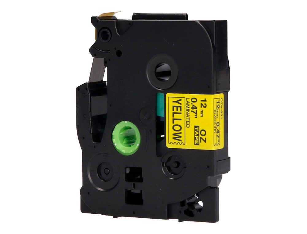 CINTA Q-CONNECT TZE-631 AMARILLO-NEGRO 12MM LONGITUD 8 MT