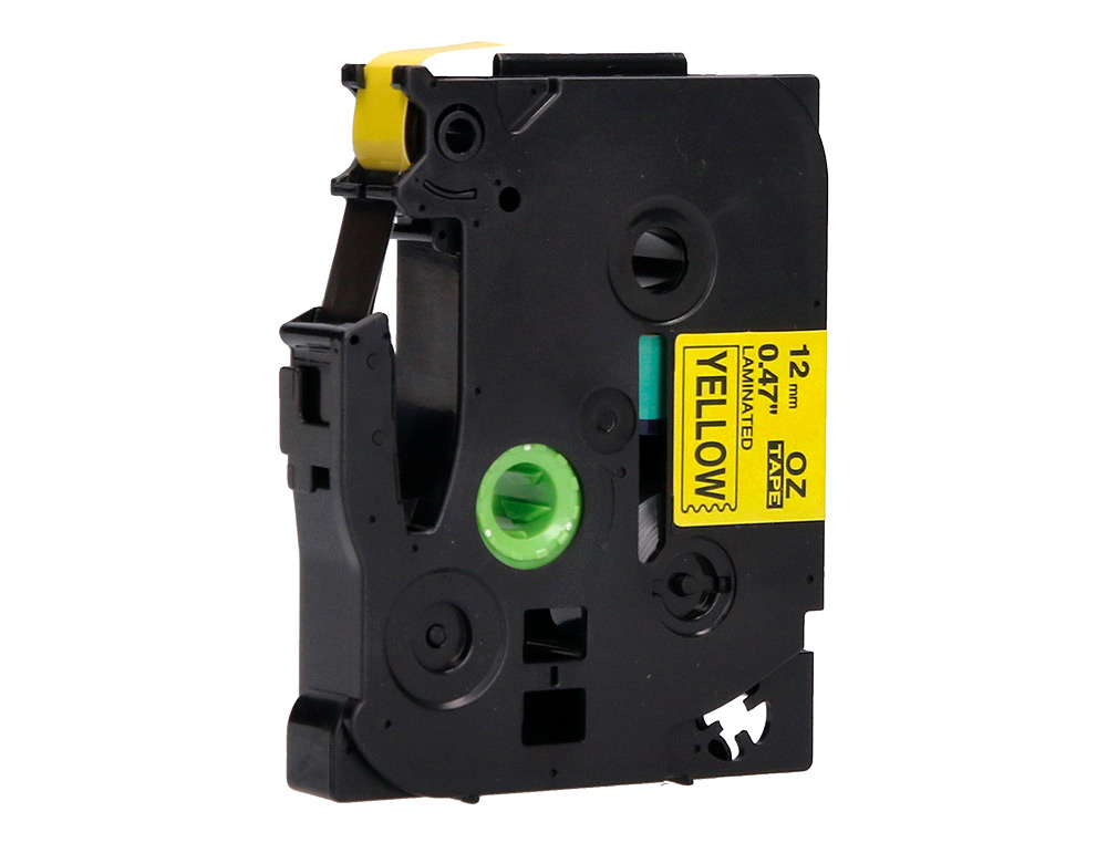 CINTA Q-CONNECT TZE-631 AMARILLO-NEGRO 12MM LONGITUD 8 MT