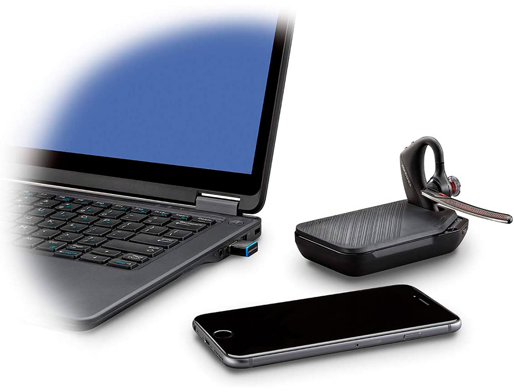 AURICULAR PLANTRONICS VOYAGER 5200 UC PARA SMARTPHONE/PORTATIL/TABLETS BLUETOOTH ALCANCE 30 MT