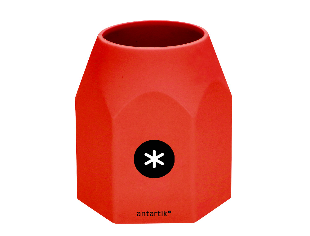 CUBILETE PORTALAPICES ANTARTIK AZUL MOSTAZA NEGRO Y ROJO OPACO SILICONA HEXAGONAL 95X85X75 MM