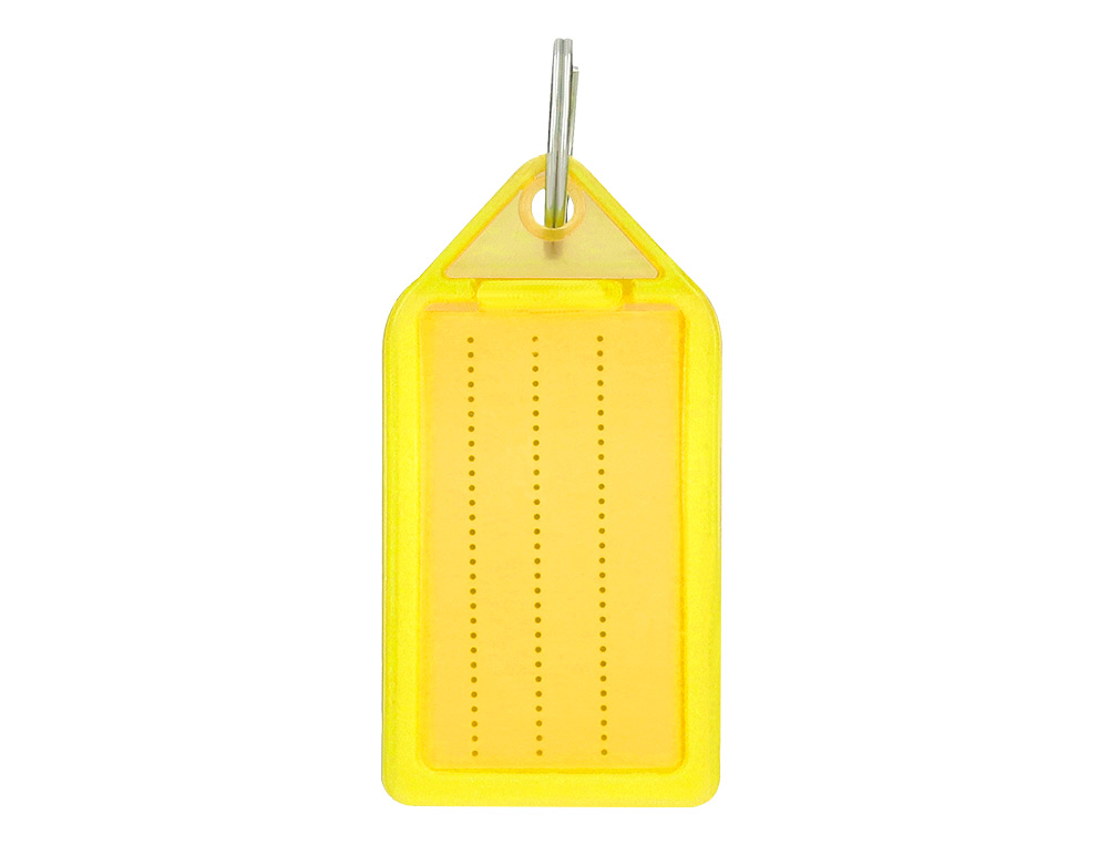 LLAVERO PORTAETIQUETAS Q-CONNECT PREMIUM COLOR AMARILLO CAJA DE 40 UNIDADES