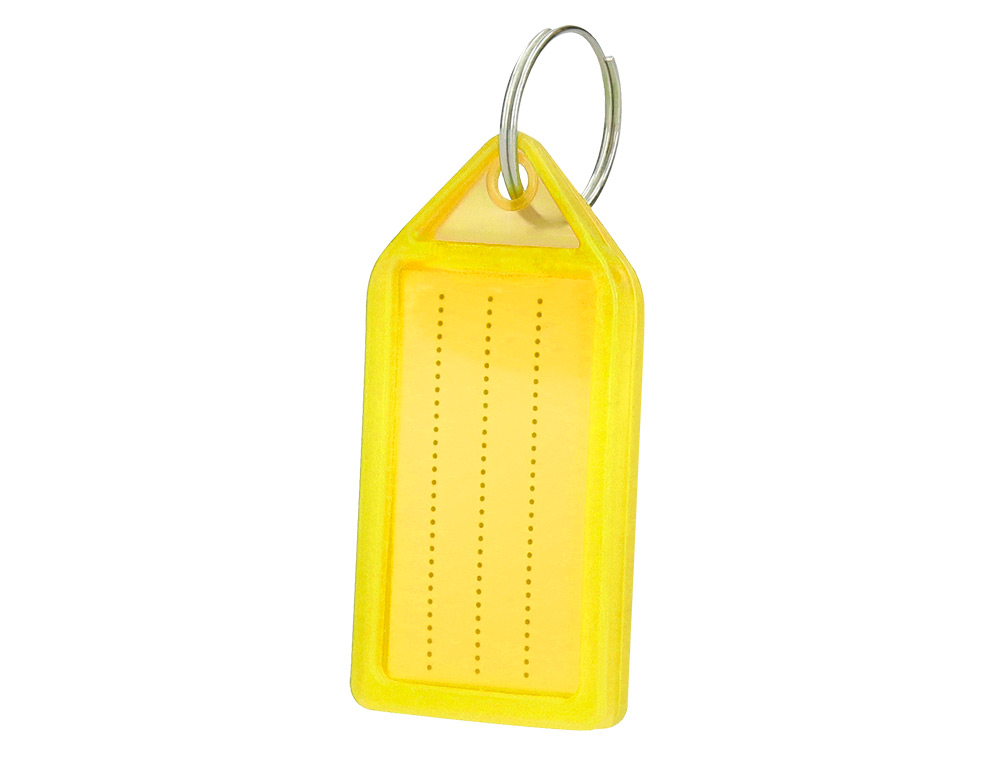 LLAVERO PORTAETIQUETAS Q-CONNECT PREMIUM COLOR AMARILLO CAJA DE 40 UNIDADES