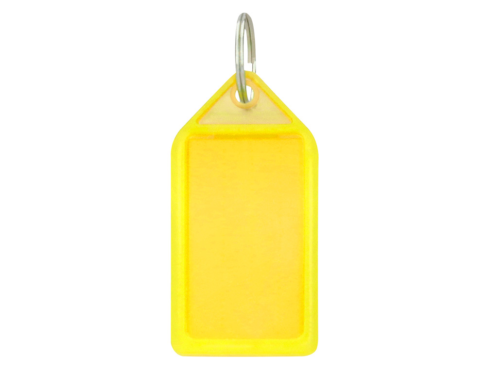 LLAVERO PORTAETIQUETAS Q-CONNECT PREMIUM COLOR AMARILLO CAJA DE 40 UNIDADES