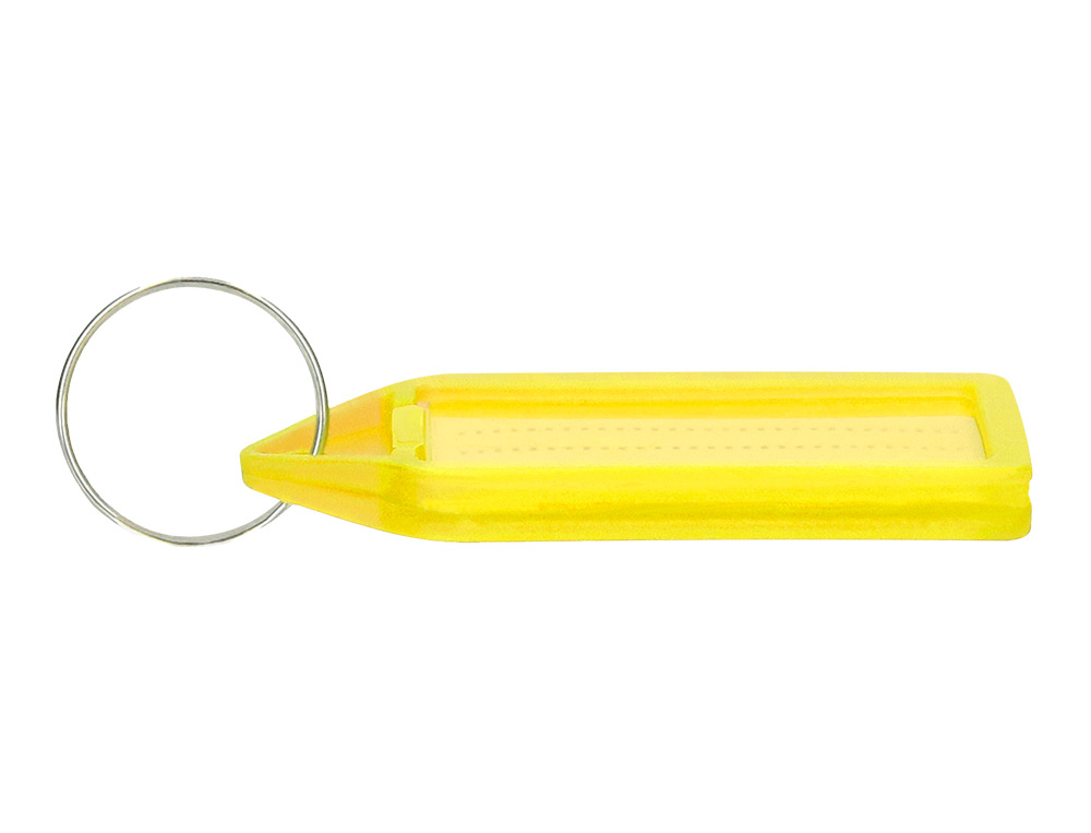 LLAVERO PORTAETIQUETAS Q-CONNECT PREMIUM COLOR AMARILLO CAJA DE 40 UNIDADES