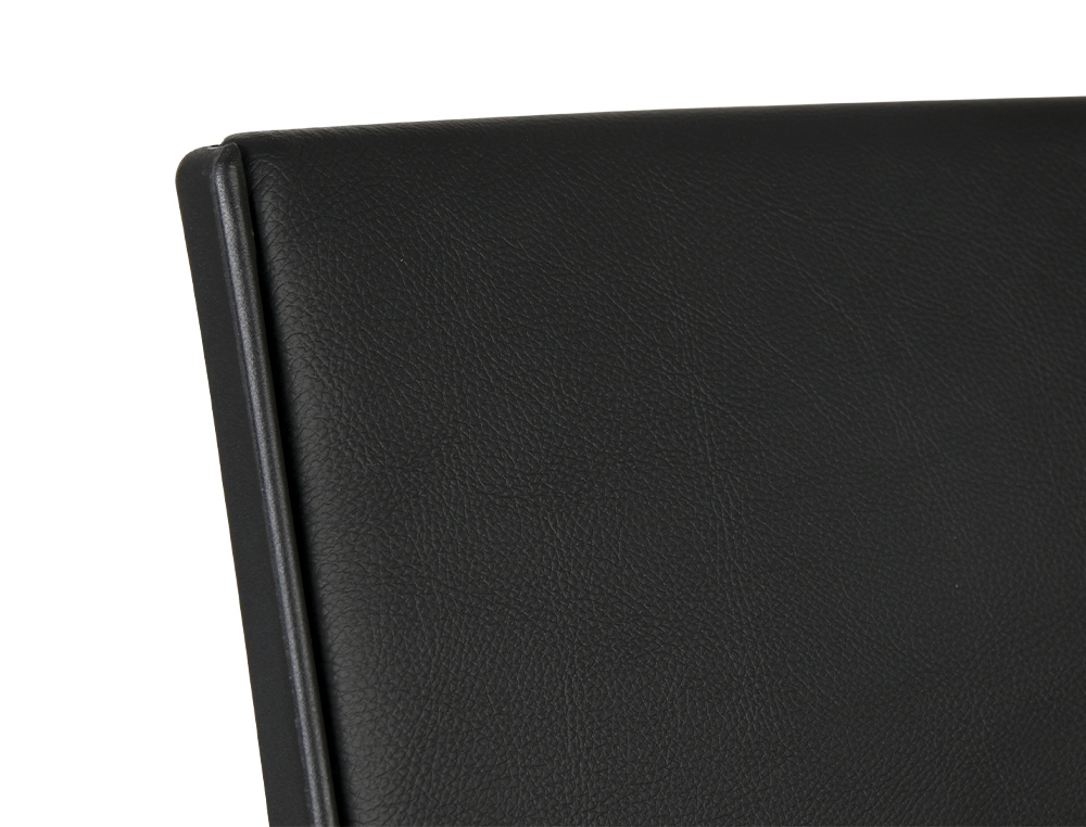 SILLA GIRATORIA Q-CONNECT RESPALDO MEDIO DE SIMILPIEL REGULABLE EN ALTURA 980+100X630X625 MM COLOR NEGRO