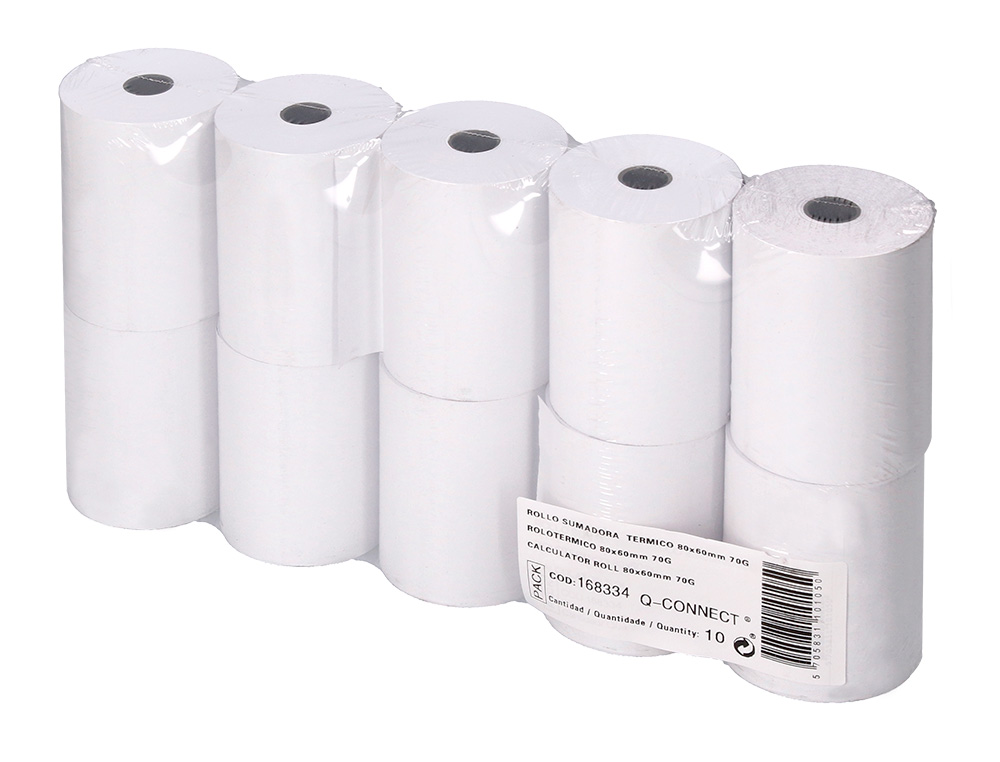 ROLLO SUMADORA TERMICO GREENING 80 MM ANCHO X 60 MM DIAMETRO SIN BISFENOL A PAPEL DE 70 G/M2
