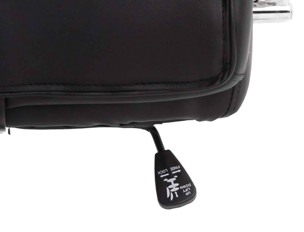 SILLA Q-CONNECT DIRECCION VERO NA SIMIL PIEL BASE METALICA ALT MAX 1210 ANC 650 PROF 730 MM RUEDAS PREMIUM COLOR NEGRO
