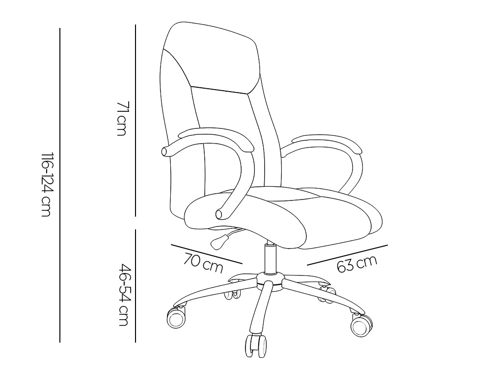 SILLA Q-CONNECT DIRECCION VERO NA SIMIL PIEL BASE METALICA ALT MAX 1210 ANC 650 PROF 730 MM RUEDAS PREMIUM COLOR MARRON