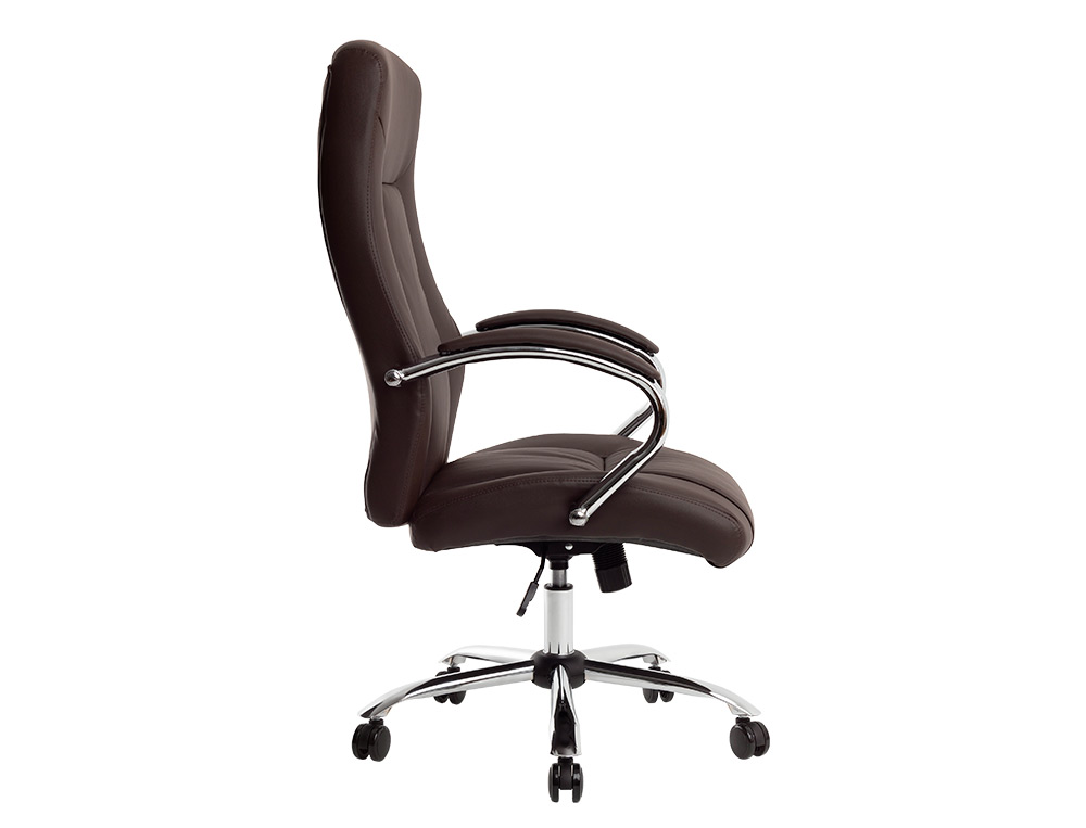 SILLA Q-CONNECT DIRECCION VERO NA SIMIL PIEL BASE METALICA ALT MAX 1210 ANC 650 PROF 730 MM RUEDAS PREMIUM COLOR MARRON