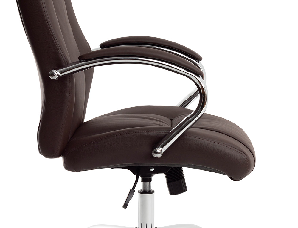 SILLA Q-CONNECT DIRECCION VERO NA SIMIL PIEL BASE METALICA ALT MAX 1210 ANC 650 PROF 730 MM RUEDAS PREMIUM COLOR MARRON