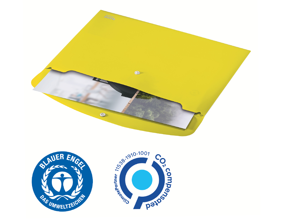 CARPETA LEITZ RECYCLE PORTADOCUMENTOS BROCHE DIN A4 POLIPROPILENO AMARILLO