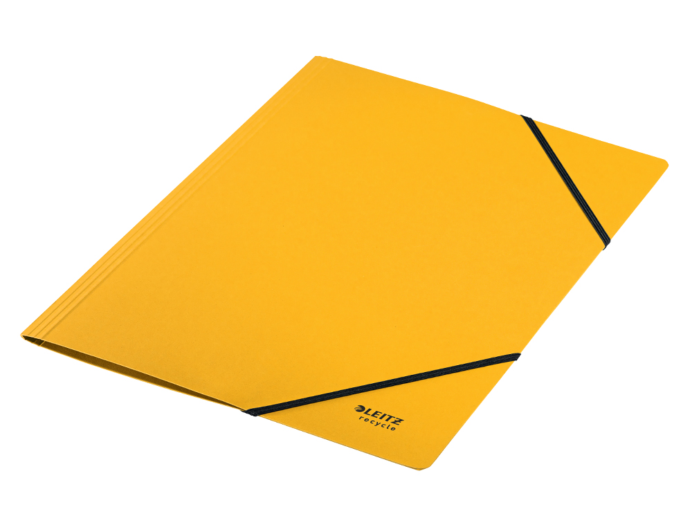 CARPETA LEITZ RECYCLE GOMAS DIN A4 CARTON RECICLABLE 100% AMARILLO