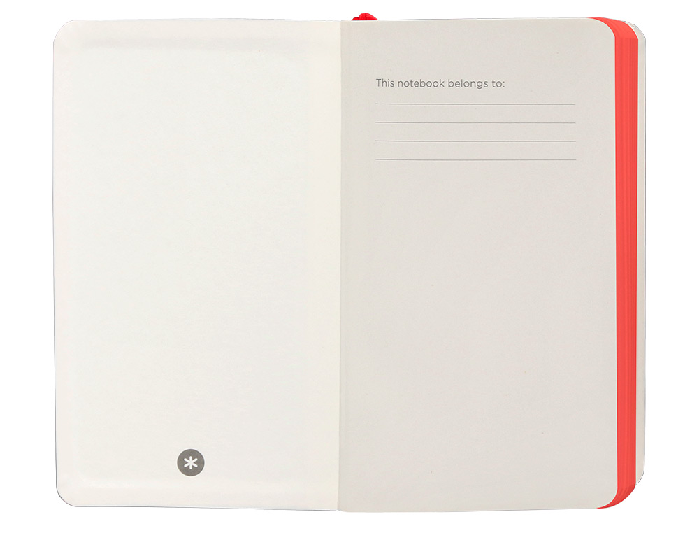 CUADERNO CON GOMILLA ANTARTIK NOTES TAPA BLANDA A6 RAYAS NEGRO Y ROJO 100 HOJAS 80 GR FSC