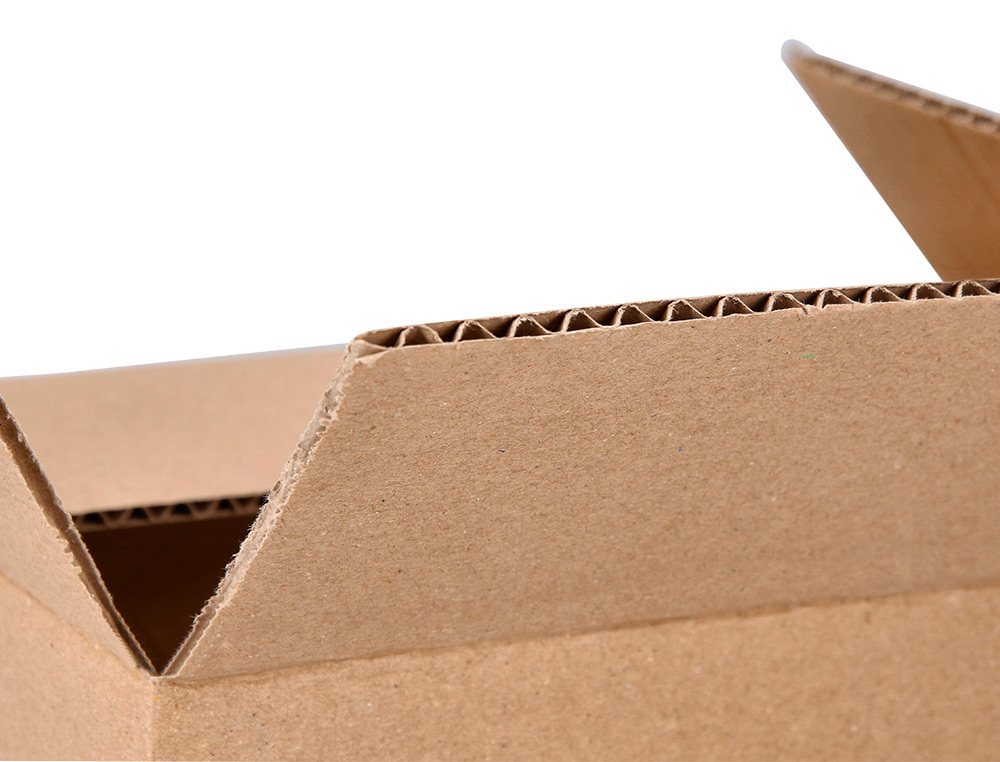 CAJA PARA EMBALAR Q-CONNECT AMERICANA CARTON RECICLADO CANAL SIMPLE 5 MM COLOR KRAFT 350X250X220 MM