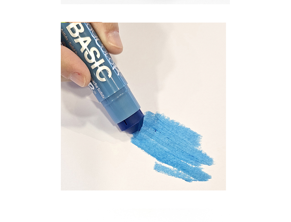 TEMPERA SOLIDA PLAYCOLOR BASIC ONE 10 GR AZUL CLARO CAJA DE 12 UNIDADES