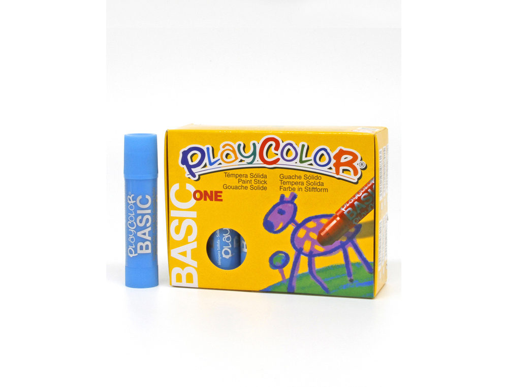 TEMPERA SOLIDA PLAYCOLOR BASIC ONE 10 GR AZUL CLARO CAJA DE 12 UNIDADES