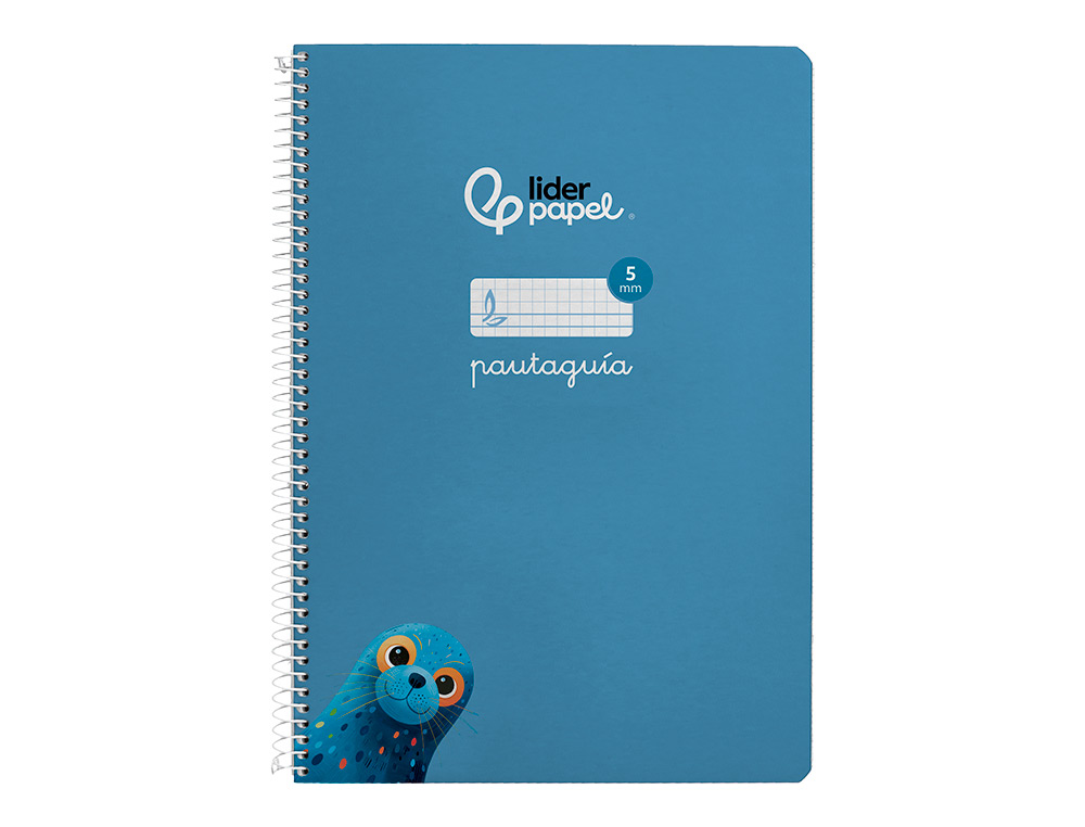CUADERNO ESPIRAL LIDERPAPEL A4 PAUTAGUIA TAPA BLANDA 80H 75 GR CUADRO PAUTADO 5MM COLOR AZUL