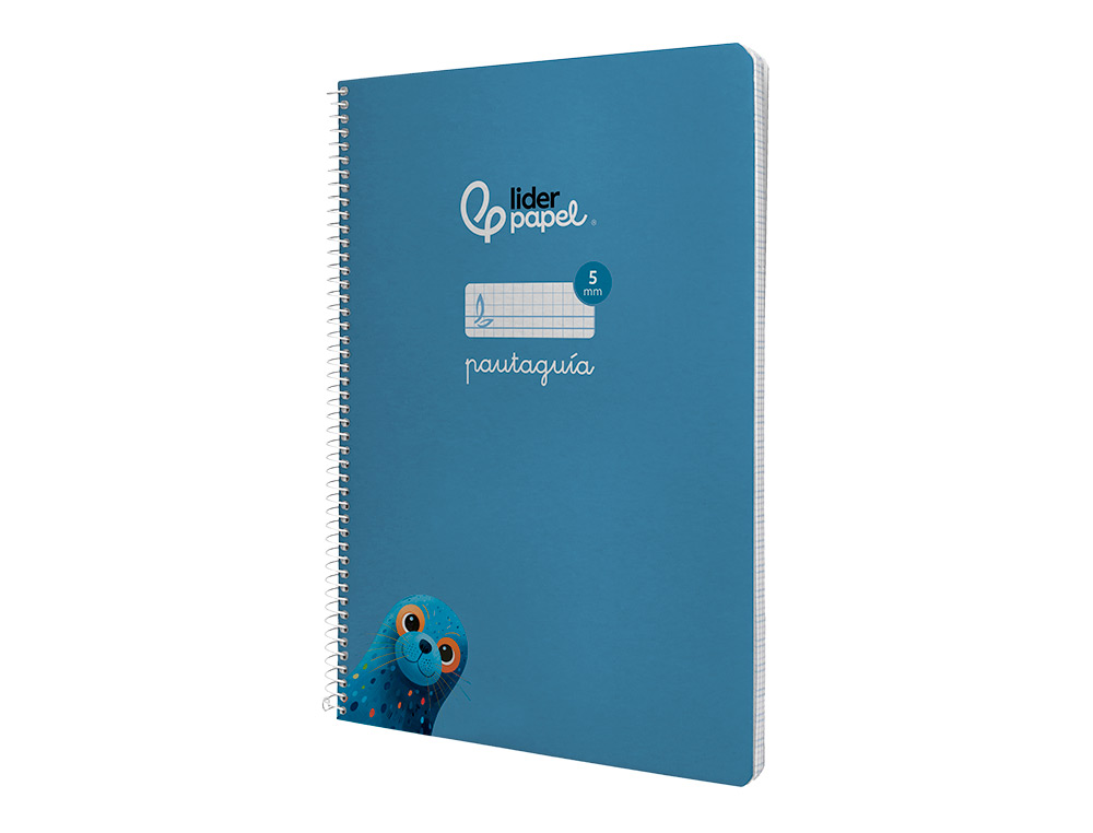 CUADERNO ESPIRAL LIDERPAPEL A4 PAUTAGUIA TAPA BLANDA 80H 75 GR CUADRO PAUTADO 5MM COLOR AZUL