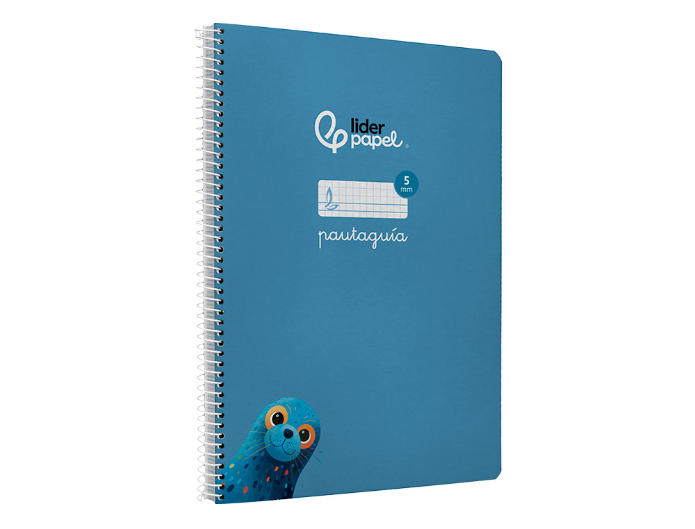 CUADERNO ESPIRAL LIDERPAPEL A4 PAUTAGUIA TAPA BLANDA 80H 75 GR CUADRO PAUTADO 5MM COLOR AZUL