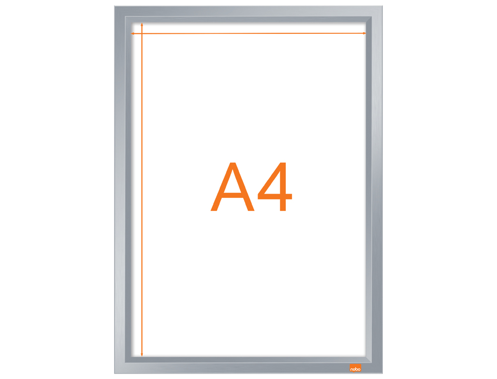 MARCO PORTA ANUNCIOS NOBO IMPRESSION PRO DIN A4 MARCO DE CLIP ALUMINIO 235X13X325 MM
