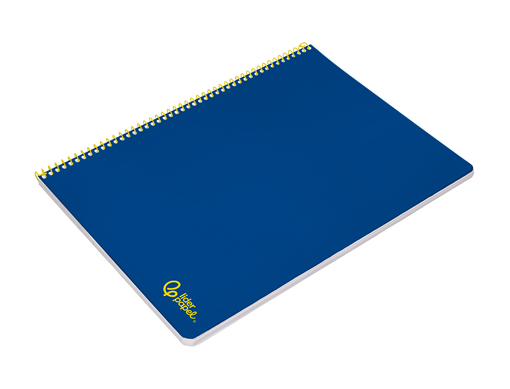 CUADERNO ESPIRAL LIDERPAPEL A4 SMART TAPA BLANDA 80H 75GR PAUTA 2,5MM CON MARGEN COLOR AZUL OSCURO