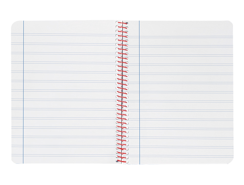CUADERNO ESPIRAL LIDERPAPEL A4 WONDER TAPA PLASTICO 80H 90GR PAUTA ESTRECHA 2,5MM CON MARGEN COLOR AZUL MARINO