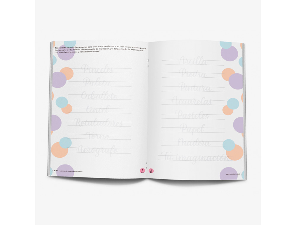 CUADERNO RUBIO LETTERING CALIGRAFIA CREATIVA ARTE Y CREATIVIDAD