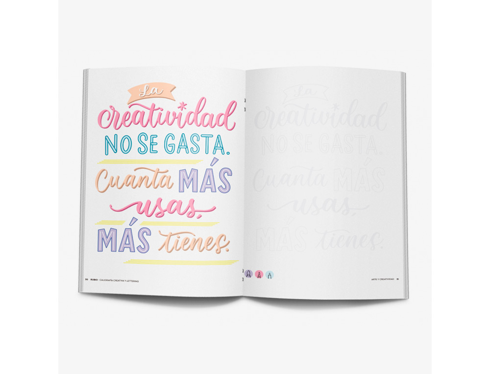 CUADERNO RUBIO LETTERING CALIGRAFIA CREATIVA ARTE Y CREATIVIDAD