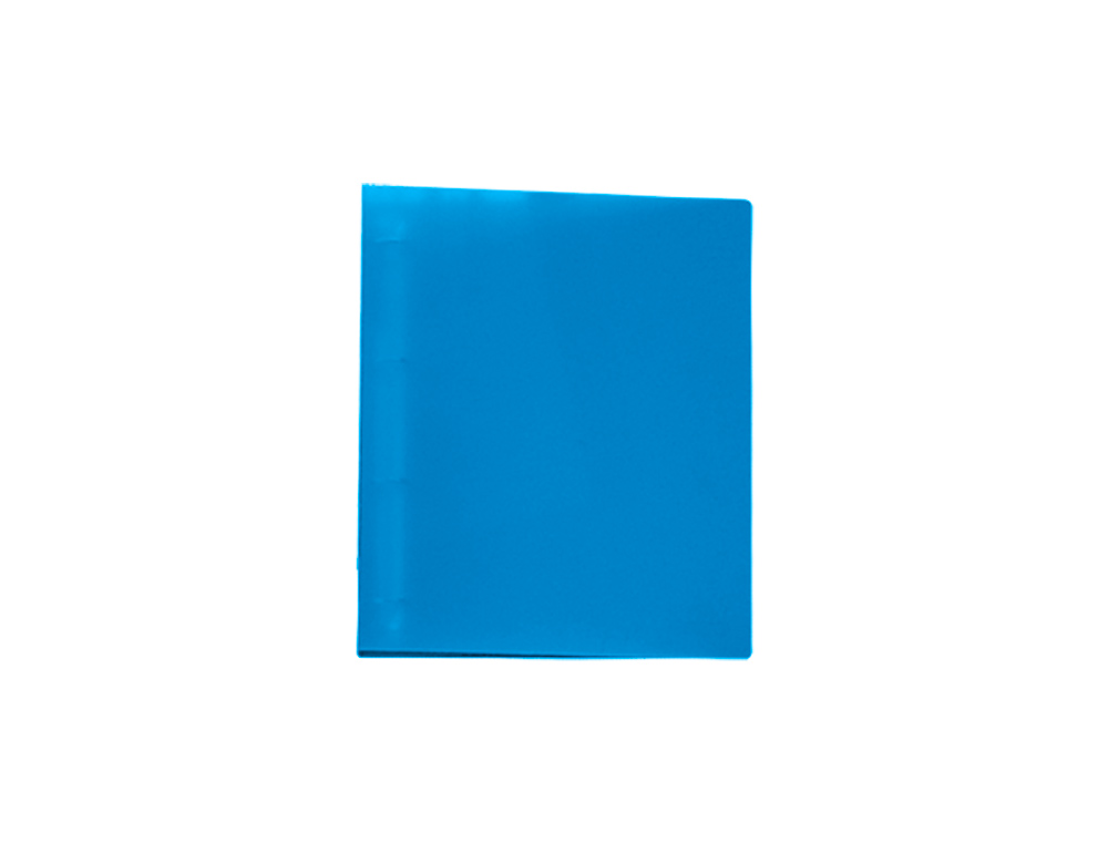 CARPETA LIDERPAPEL 4 ANILLAS 25 MM MIXTAS 43432 POLIPROPILENO DIN A4 AZUL TRANSLUCIDO