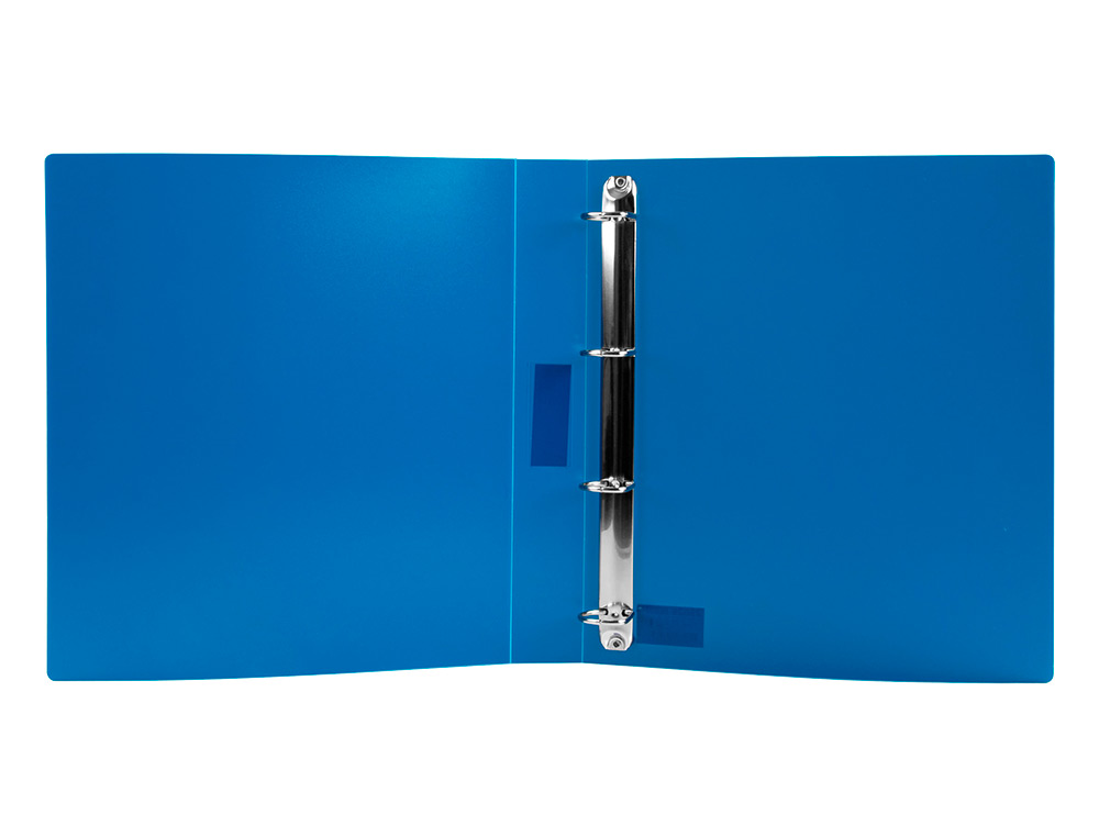 CARPETA LIDERPAPEL 4 ANILLAS 25 MM MIXTAS 43432 POLIPROPILENO DIN A4 AZUL TRANSLUCIDO