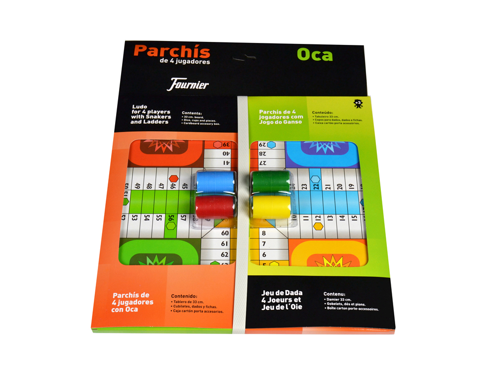 PARCHIS CON OCA TABLERO PEQUEÑO 42,5X33X4,45 CM