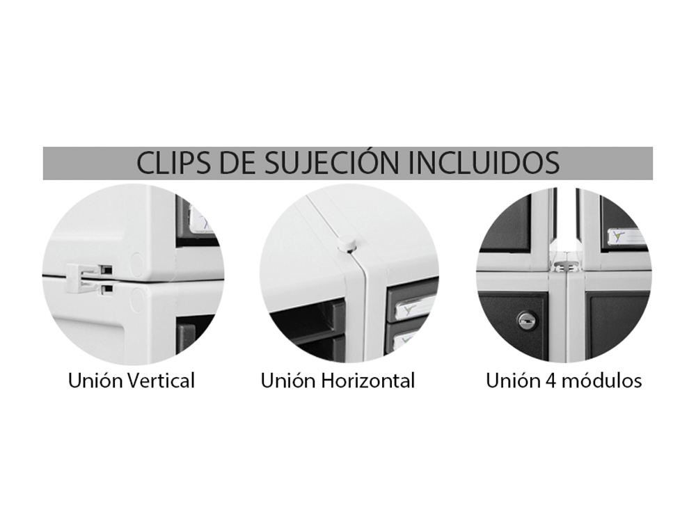 FICHERO CAJONES DE SOBREMESA 8409C 356X316X303 MM 9 CAJONES COLOR GRIS