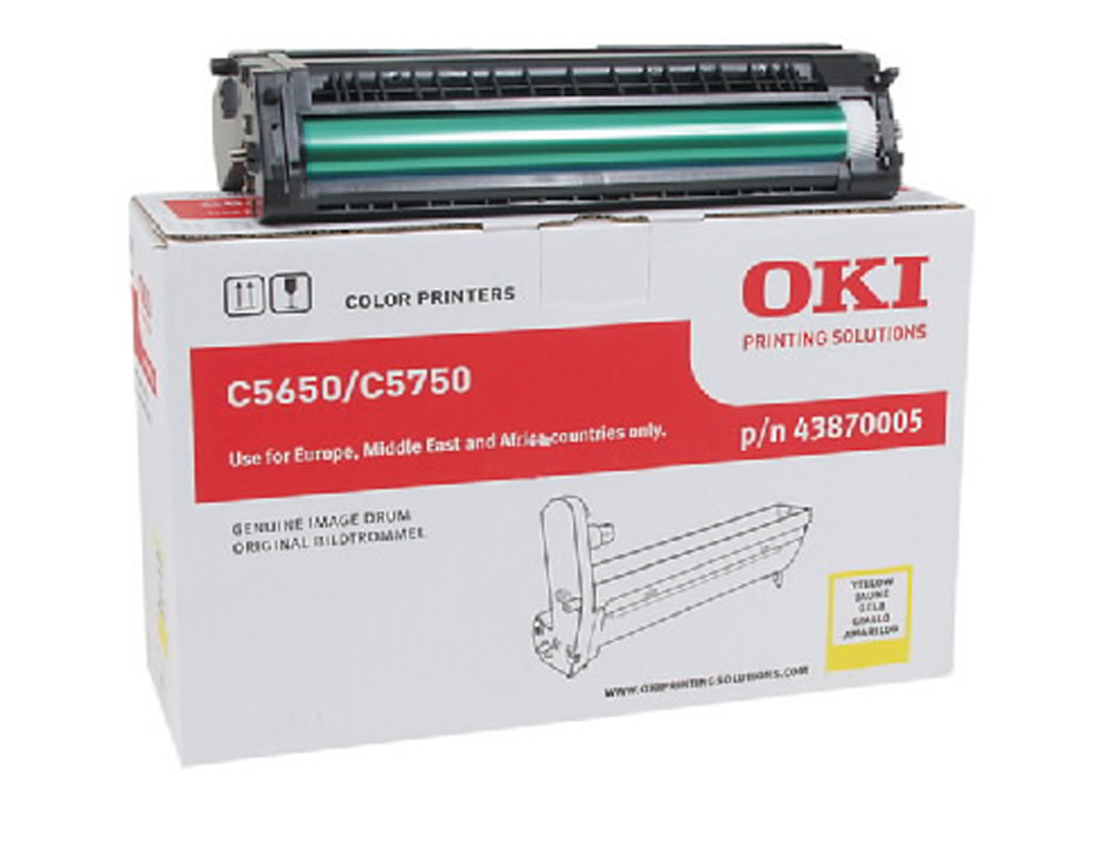 TAMBOR OKI C5650/5750 AMARILLO 20000 PAGINAS