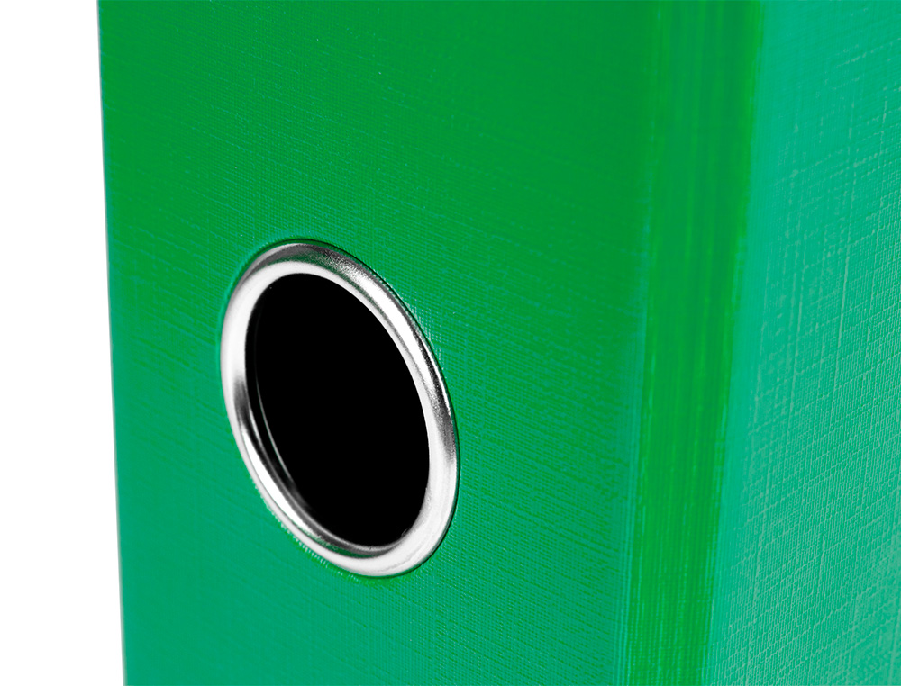MODULO LIDERPAPEL 2 ARCHIVADORES FOLIO 2 ANILLAS MECANISMO DE PALANCA 75MM VERDE