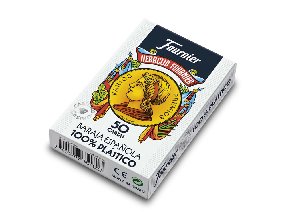 BARAJA FOURNIER ESPAÑOLA 100% PLASTICO 50 CARTAS