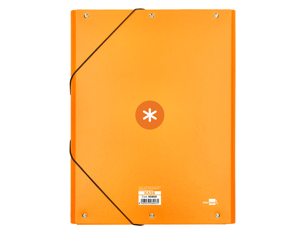 CARPETA ANTARTIK GOMAS TRES SOLAPAS CARTON FORRADO A4 COLOR MOSTAZA