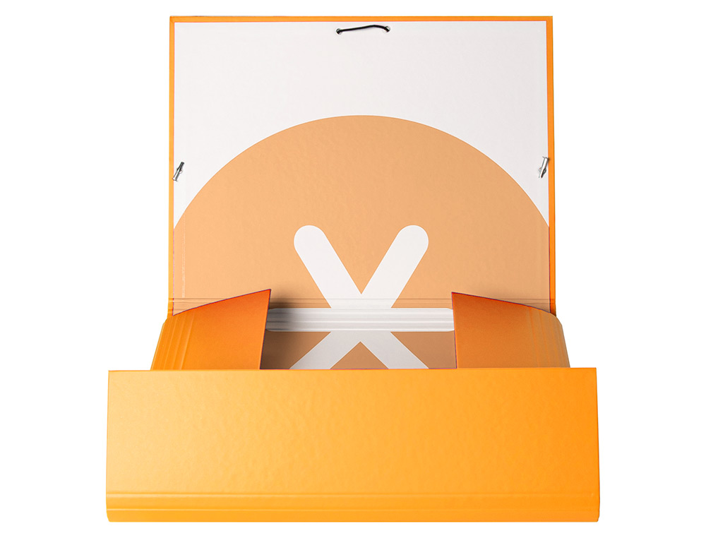 CARPETA ANTARTIK GOMAS TRES SOLAPAS CARTON FORRADO A4 COLOR MOSTAZA