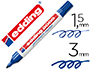 ROTULADOR EDDING MARCADOR PERMANENTE 3000 AZUL PUNTA REDONDA 1,5-3 MM RECARGABLE