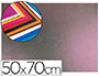 GOMA EVA CON PURPURINA LIDERPAPEL 50X70CM 60G/M2 ESPESOR 2 MM BICOLOR ROSA VERDE