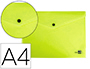 CARPETA LIDERPAPEL DOSSIER BROCHE POLIPROPILENO DIN A4 AMARILLO FLUOR OPACO 50 HOJAS